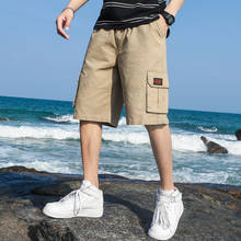 Cotton shorts men's loose casual five-point pants summer thin pants men's beach pants sports overalls Korean version 2024 - buy cheap