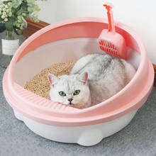 Semi Closed Litter Sand Box Scoop Anti-Splash Portable Plastic Large Deodorant Sandpit Cat Self Cleaning Toilet Cat Little Box 2024 - buy cheap
