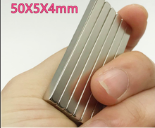 50pcs Bulk Super Strong rectangular magnets 50mm x 5mm x 4mm N35 Rare Earth NdFeB Rectangular Cuboid Magnet 50*5*4mm 2024 - buy cheap