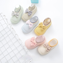 Fashion Unisex Baby Girls Boys Shoes Non-slip Cotton Toddler Floor Socks Cute Bow Baby Shoes Shoes for Newborns 0-4 Years 2024 - buy cheap