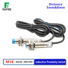 M18 Proximity Switch Metal Inductive Approach Sensor Detect Distance 5mm 8mm PNP/NPN NO NC DC 6-36V  AC 90-250V LJ18A3 2024 - buy cheap