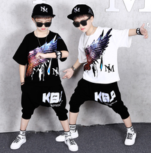 Children Jazz Street Dance Wear For Boys Girls Hiphop Summer Outfits Printed Tops Haren Pants Show Clothes 6 8 10 12 14 Y 2024 - buy cheap