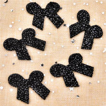 Costura com cristais pretos em strass-10 unidades-5cm-aplique com lantejoulas para sapatos, chapéus e bolsas 2024 - compre barato