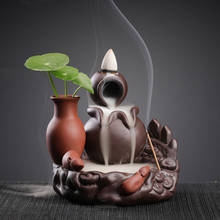 Fortune criativo cachoeira backflow queimador de incenso alegoria de grinalda mouse censer decoração para casa sadalwood aroma queimador 2024 - compre barato