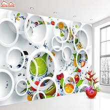 Papel de parede de frutas 3d elegante, papel de parede para sala de estar, decoração de casa, papel de parede 3d, descascador e vara, mural de loja de papel 2024 - compre barato