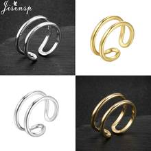 Jisensp Simple Creative Geometric Double-Deck Open Adjustable Punk Rings for Woman Trend Simple Vintage Handmade Party Gifts 2024 - купить недорого