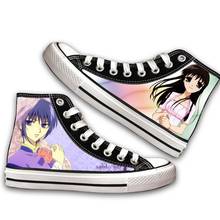 Unisex Anime Fruits Basket Casual High Canvas Shoes Honda Tooru Soma Kyo Yuki Kagura Preppy Flat plimsolls duck shoes Sneakers 2024 - buy cheap