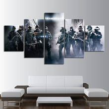 Hd Print Modular Poster Canvas Painting 5 Panel Rainbow Six Siege Soldiers Art Home Decoration Modern For Boy Room Framework 2024 - buy cheap