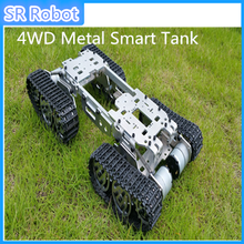 4WD Metal Tanque Chassis Do Carro Inteligente Com Motores Caterpillar 4 DIY Rastreado Rastreador Roboitic Modelo Plataforma Móvel Escalada RC Remoto 2024 - compre barato