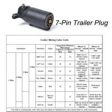 1PCS 7-Way Blade Round Trailer Wiring Plug Adapter (7 pin Connector) RV Tow 2024 - buy cheap