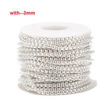 1M/2M/5M/10M Gold Tone 3mm Width white Cable Chain Stainless Steel Gold Link Chain DIY For Necklace Bracelet Jewelry making 2024 - buy cheap