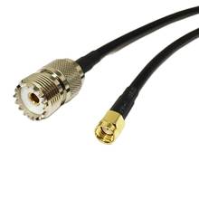 New RP-SMA Male Plug (Female Pin) To UHF Female Jack  SO239 RG58 Coaxial Cable Pigtail 50CM/100CM/200CM Adapter 2024 - buy cheap