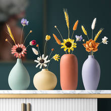 Ceramic Flower Vase Nordic Creative Vases for Flowers Smooth Hydroponic Decor Vase Living Room Decoration Home Decoration 2024 - buy cheap