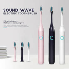 Potente cepillo de dientes eléctrico sónico para adultos, resistente al agua, con batería, cabezales de repuesto, viaje 45D 2024 - compra barato