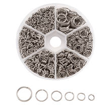 Anéis de pular abertos de metal para joias, anel dividido com alça única para fazer joias e conector de pulseira, colar de metal com 1600 tamanhos 4, 6, 7, 8 e 10mm 2024 - compre barato