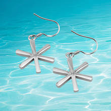 fashion 925 sterling silver earrings Ms. Korean star snowflake earrings for  women 2024 - buy cheap
