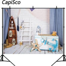 Capisco Nautical Backdrop Mariner Seafaring Photography Background Ship Baby Birthday Artistic Portrait Photo Shoot Studio Props 2024 - buy cheap