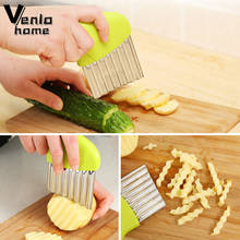 Potato French Fry Onion Cutter Slices Wrinkled Wave Knife Chopper Serrated Blade Slicing Vegetable Fruits Kitchen Accessories 2024 - buy cheap