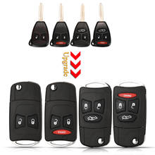 Kutery 10pcs 2/3/4 Buttons Modified Flip Remote Car Key Shell Case For Chrysler Town Country Dodge Grand Caravan Jeep 2024 - buy cheap