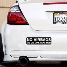 No Airbags Words Car Sticker Vinyl Decal Funny Car Wrap For Auto Products Accessories Window Bumper Decoration Cas Styling 2024 - buy cheap
