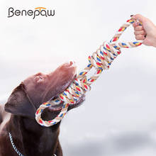 Benepaw 2 Handles Medium Large Dog Rope Toys Play Tug Game Durable Heavy Duty Interactive Puppy Pet Toys Cotton Teeth Cleaning 2024 - buy cheap