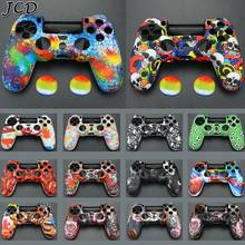 JCD For Sony  PS4 PS4 Slim Pro Controller Silicone Case Protective Skin + Thumb Grip Caps 2024 - buy cheap