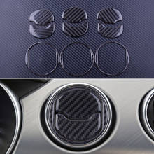 Carbon Fiber Car Interior Console Air Condition Vent Outlet Cover Trim Sticker For Ford Mustang 2014 2015 2016 2017 2018 2024 - buy cheap