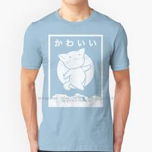 Gato Kawaii Vintage Camiseta bonita de Anime japonés, 100% algodón puro para amantes de los hombres, niños y niñas, cumpleaños de los años 80, mascota japonesa Cultural de Japón 2024 - compra barato