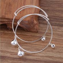 50pcs 65mm Silver Plated Wire with Double Bell Bangle Findings Cuff Bracelet For Jewelry Making 2024 - buy cheap