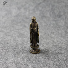 Mini vintage de bronze em pé shakya mani buda estátua incenso suporte decoração ornamento escultura escritório em casa figura 2024 - compre barato