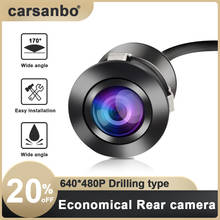 Carsanbo Mini Reverse Backup Car Rear View Flush Mount Camera Waterproof Night Vision Wide Viewing Angle with Drill 2024 - buy cheap