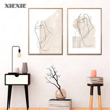 Impresiones artísticas de dibujo de líneas abstractas, arte de pared moderno, pintura en lienzo, póster minimalista nórdico, decoración de pared para sala de estar 2024 - compra barato