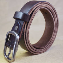 Cinturones de cuero para hombre, hebilla de Pin, pretina negra 100%, correa de cintura de cuero genuino, 150cm 2024 - compra barato
