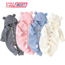 New Baby Cartoon Bear Rompers Newborns Knitted Jumpsuits Autumn Infant Boys Girls Overalls Long Sleeves Toddler Children Outfits 2024 - buy cheap