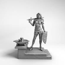 Resin Figure  1/24 ancient woman warrior stand   Model Unassambled Unpainted  Figure Building Kit 2024 - buy cheap