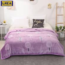 LREA FASHION  плед  purple  blanket throw coral fleece blankets soft and modern safe skin on bed or sofa 2024 - buy cheap