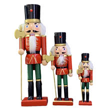 Wooden Nutcracker Doll Soldier Miniature Figurines Vintage Handcraft Puppet New Year Christmas Ornaments Home Decor Gift 2024 - buy cheap