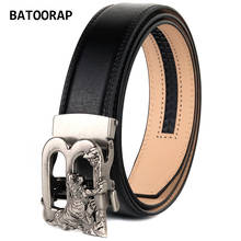 BATOORAP Mens Black Leather Belt Strap Tiger Print Automatic Buckle Fashion Ratchet Designer Belts Men Cowboy Straps  BA-B468 2024 - buy cheap