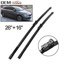 2Pcs/set Front Windscreen Wiper Blades Set Kit For Fiat Tipo 356 2019 2018 2017 2016 2015 26"16" Windshield Wiper Blades 2024 - buy cheap