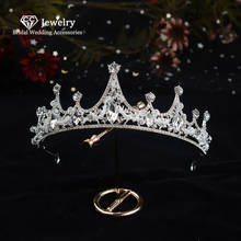 CC Wedding Crown Hairbands Hair Jewelry Engagement Accessories for Women Crowns Queen Tiara Water Drop Shape Rhinestone HG900 2024 - buy cheap
