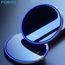 FDGAO 15W Fast Wireless Charger For Samsung Galaxy S21 S10 S9 Qi Induction Charging Pad for iPhone 13 12 11 Pro XS Max XR 8 Plus 2024 - buy cheap