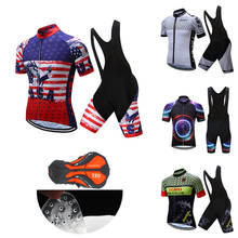 2022 verão roupas de bicicleta estrada dos homens do esporte ciclismo conjunto camisa bib gel shorts masculino roupas da bicicleta pro equipe terno uniforme vestido kit 2024 - compre barato