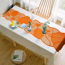 Pumpkin Maple Leaf Orange Spice Fall Thanksgiving Placemat Home Decorative Supplies Table Mat Pumpkin Lace Fireplace Cloth 2024 - buy cheap