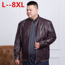 Plus size 10XL 8XL 6XL 5XL 4XL brand PU Motorcycle Leather Jackets Men, Autumn Winter Clothing,Male Casual black red Coats 2024 - buy cheap