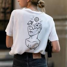 Camiseta gráfica grunge e hipster, engraçada, feminina, estilo de rua, algodão, casual, estética, camisetas, citação, camisetas, top 2024 - compre barato
