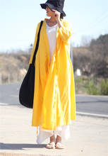 Тренчкот женский однотонный из хлопка и льна, верхняя одежда в винтажном стиле, весна-лето 2024 - купить недорого