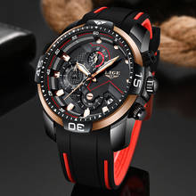 Lige relógio esportivo de silicone masculino, casual quartzo à prova d'água fashion de marca luxuosa 2020 2024 - compre barato