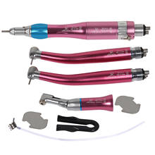 Dental 4 Holes Low/High Speed Push Button Handpiece Air Turbine Kit 1:1Ratio Pink fit NSK Style 2024 - buy cheap