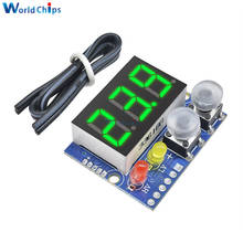 Diymore dc 0-99.9v painel digital de led, voltímetro com indicador de alarme, display de voltagem, placa de módulo medidor 2024 - compre barato