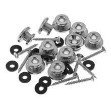 10 Pieces Guitar Strap Buttons, Strap Locks, Strap Locks, Mushroom Heads, Chrome / 2024 - buy cheap